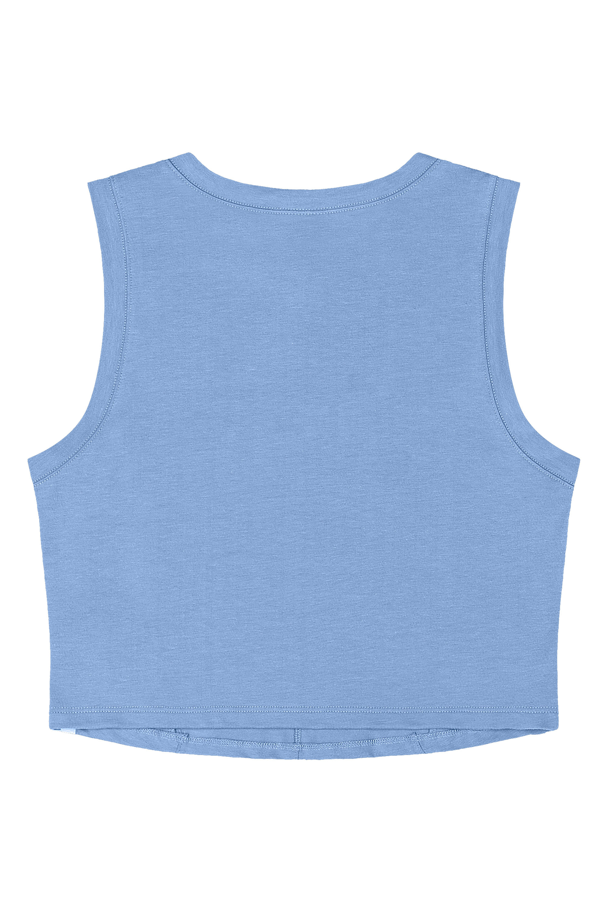 Regata Básica Juvenil em Cotton para Menina (Azul) Gloss - Imagem 6